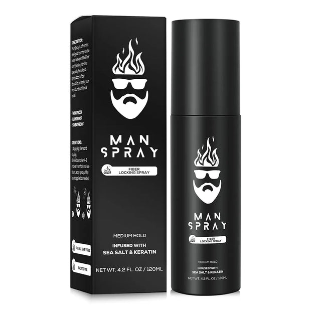 Hair Fiber Locking Spray Infused with Sea Salt & Keratin for a Longer Lasting Hair Fiber Hold | Replenishment Fiber Locking Spray for THE MAN KIT