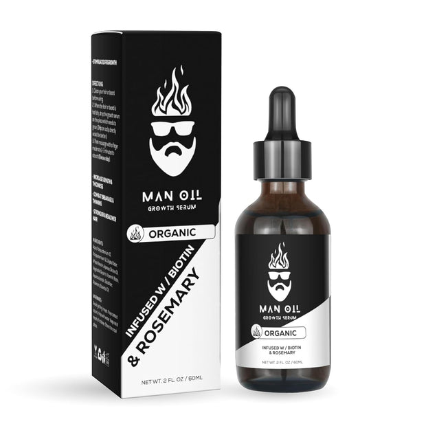 Man Essentials Man Oil - Hair Strengthening Serum Infused with Biotin and Rosemary for Stronger Healthier Hair and Beard Growth