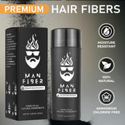 Hair Fibers -27.5g (black) for Instant Thickening and Volumizing of Hair - Reduces appearance of Thinning and Balding - Natural Looking Result | Replenishment Black Hair Fibers for THE MAN KIT